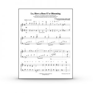 Lo, How a Rose E'er Blooming Sheet Music PDF