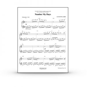 Number My Days Sheet Music PDF
