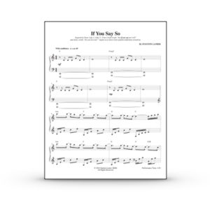 If You Say So Sheet Music PDF